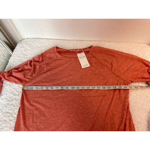 Sherosa Top 3/4 Length Sleeve Crewneck Basic Loose Fit Tunic shirt XL Coral NEW - Picture 5 of 6